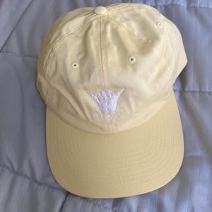 NWOT Honolulu coffee yellow aloha hat